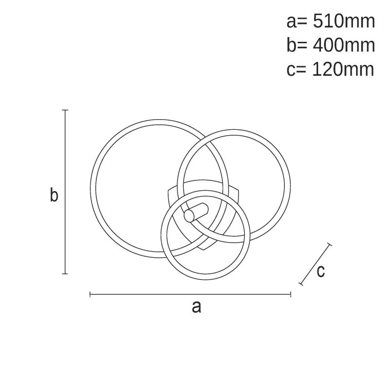 LED stropní svítidlo s dálkovým ovladačem 70W - TA1310/WB