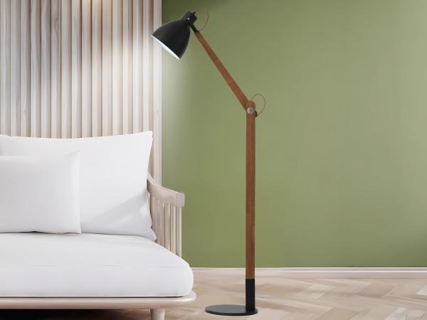 Designová stojací lampa z masivního dřeva E27 / 60W - WRE152 1