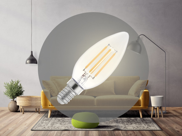 LED žárovka 6W - C37 / E14 / SMD / 3000K - ZLF713 1