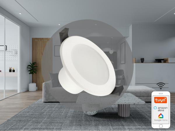 LED svítidlo WIFI 7W / IP44 / 3000K - 6500K / WH - LDL163W