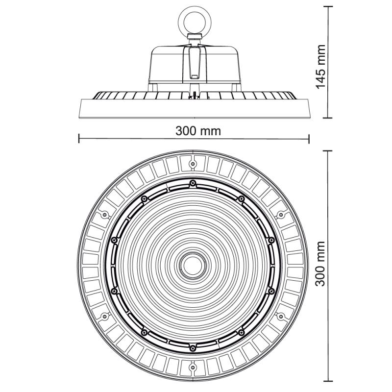 LED svítidlo High Bay UFO 150W / IP65 / 5000K - LU422N 5