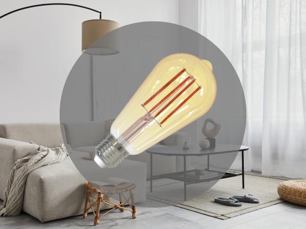 LED žárovka / filament 12W - ST64 / E27 / 2000K - ZLF915DV