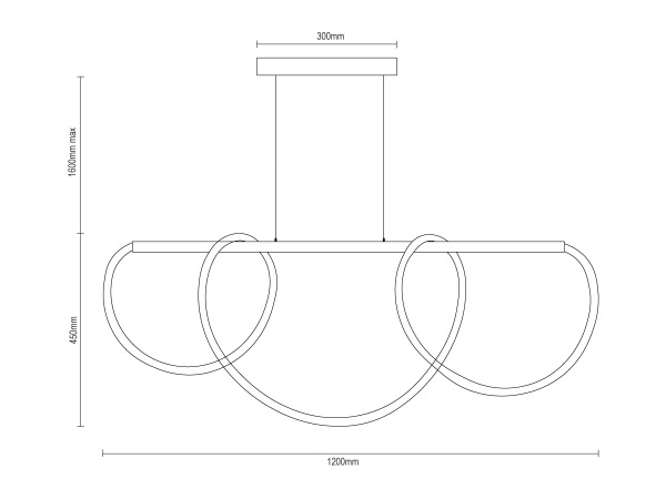 Závěsné LED svítidlo + dálkové ovládání 75 W – J4390/B 8