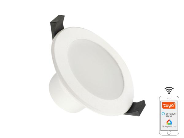 LED svítidlo WIFI 7W / IP44 / 3000K - 6500K / WH - LDL163W 1