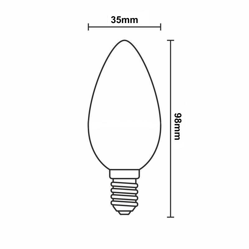 LED žárovka / filament 6W - C35 / E14 / 3000K - ZLF713D