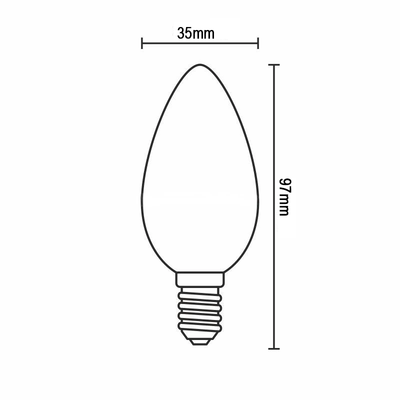 LED žárovka 6W - C37 / E14 / SMD / 3000K - ZLF713 3