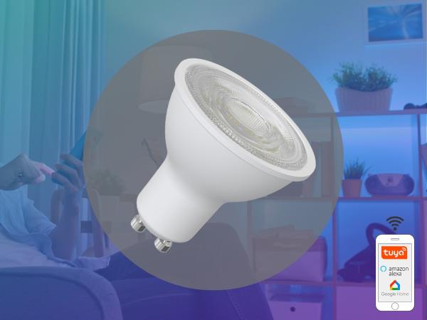 LED žárovka WIFI 4,5W - GU10 / CCT + RGB - ZLS135WA