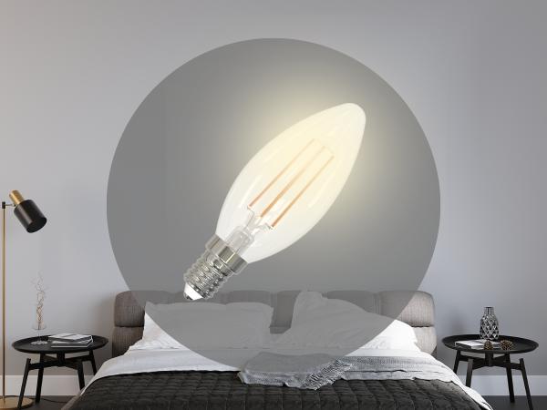 LED žárovka / filament 6W - C35 / E14 / 3000K - ZLF713D 1