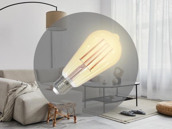 LED žárovka / filament 12W - ST64 / E27 / 2000K - ZLF915DV 1