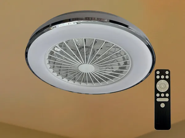 LED svítidlo OPAL + stropní ventilátor + dálkový ovladač 48W - LCL6342