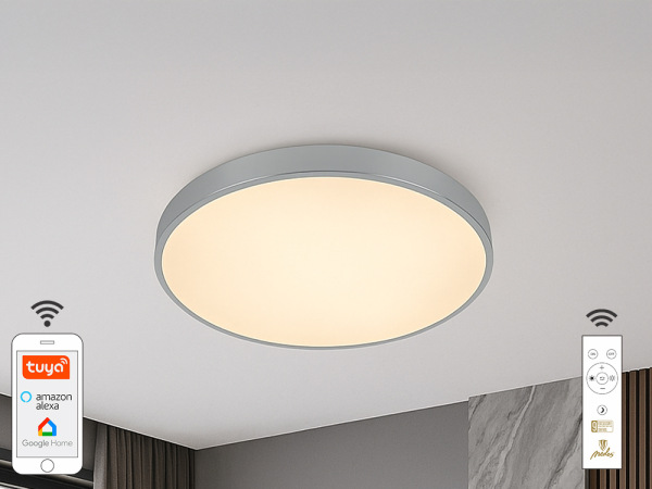 LED stropní svítidlo OPAL + dálkové ovládání + Wifi 48W - LC902AS/SI