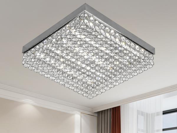 LED stropní luxusní svítidlo s dálkovým ovladačem 55W - J2305/CH