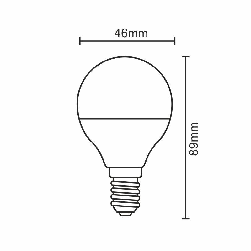 LED žárovka 8W - G45 / E14 / SMD / 4000K - ZLS824
