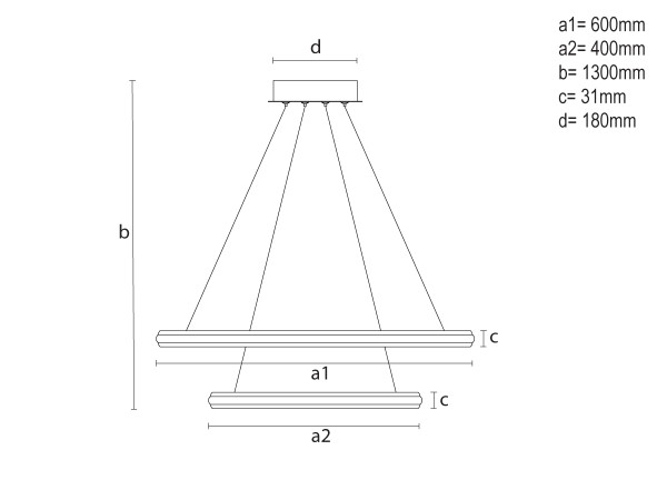 LED závěsné svítidlo s dálkovým ovladačem 90W - TA2306/B 9