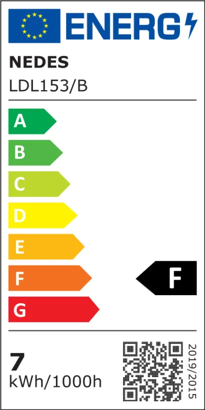 LED svítidlo 7W / IP44 / DR01 / SMD / 4000K / BK - LDL153/B