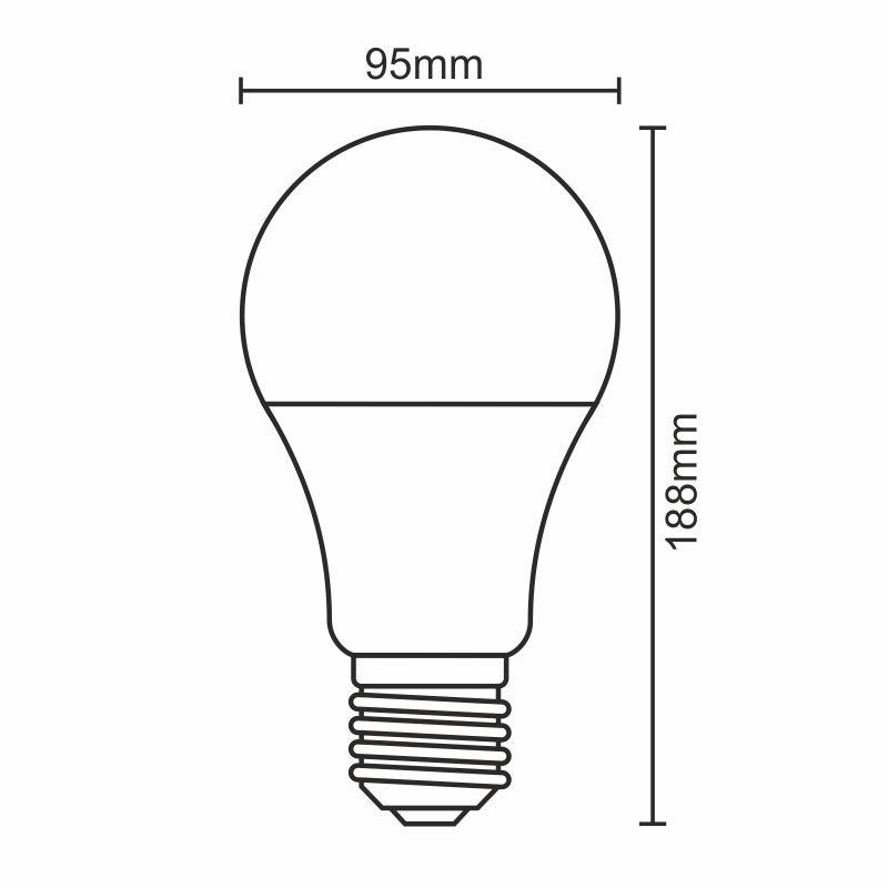 LED žárovka 22W - A95 / E27 / SMD / 6500K - ZLS509
