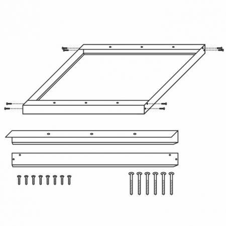Rám pro povrchovou montáž LED panelu 40W ( PL121, PL121H, PL121H/U ) - MS121