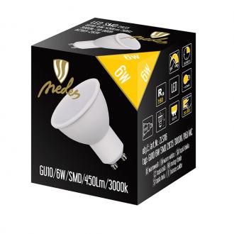 LED žárovka 6W - GU10 / SMD / 3000K - ZLS116