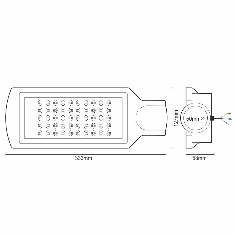 LED pouliční sv. 50W/4000K - LSL322